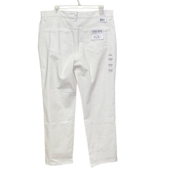 Gloria Vanderbilt Womens Slimming Amanda Jeans 14S Vintage White Cotton Blend - Picture 2 of 8